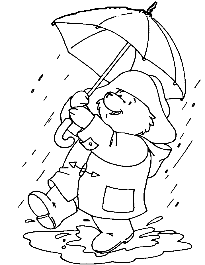 Rain coloring pages