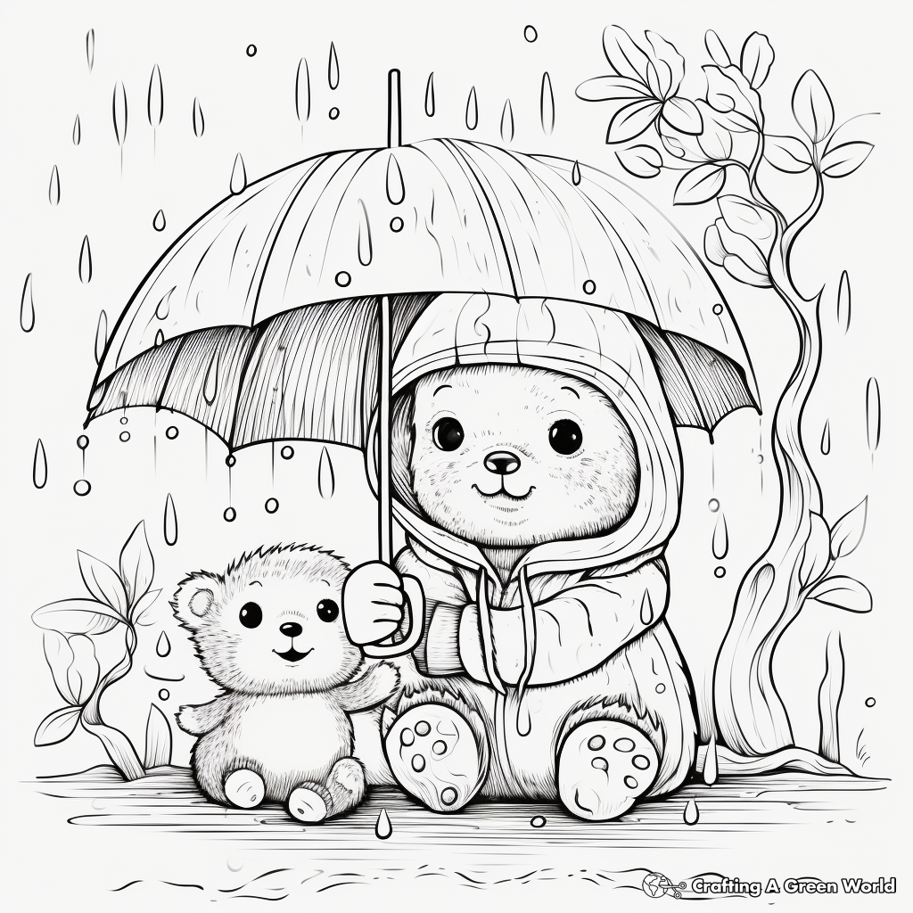 Rainy day coloring pages
