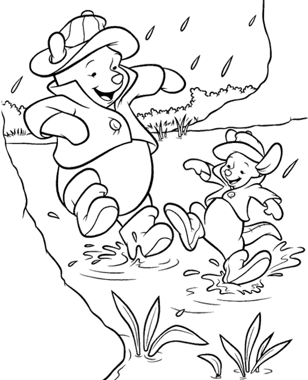Rain coloring pages