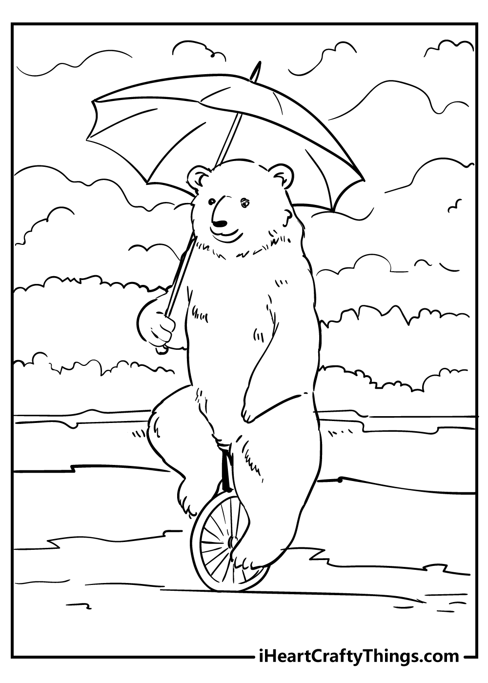 Bear coloring pages free printables