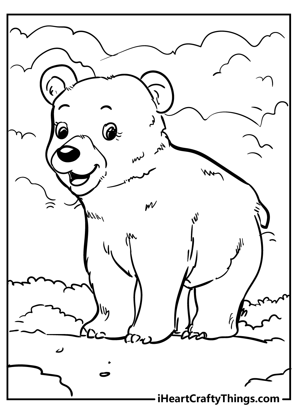 Bear coloring pages free printables