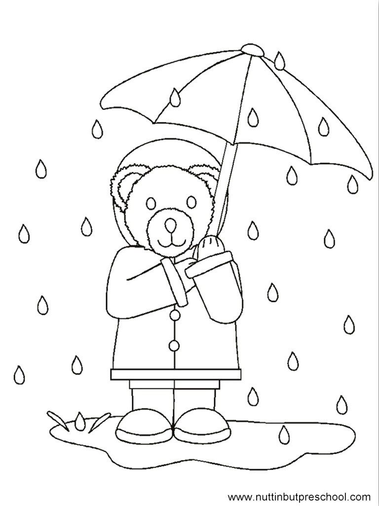 Wonderful picture of rainy day coloring pages