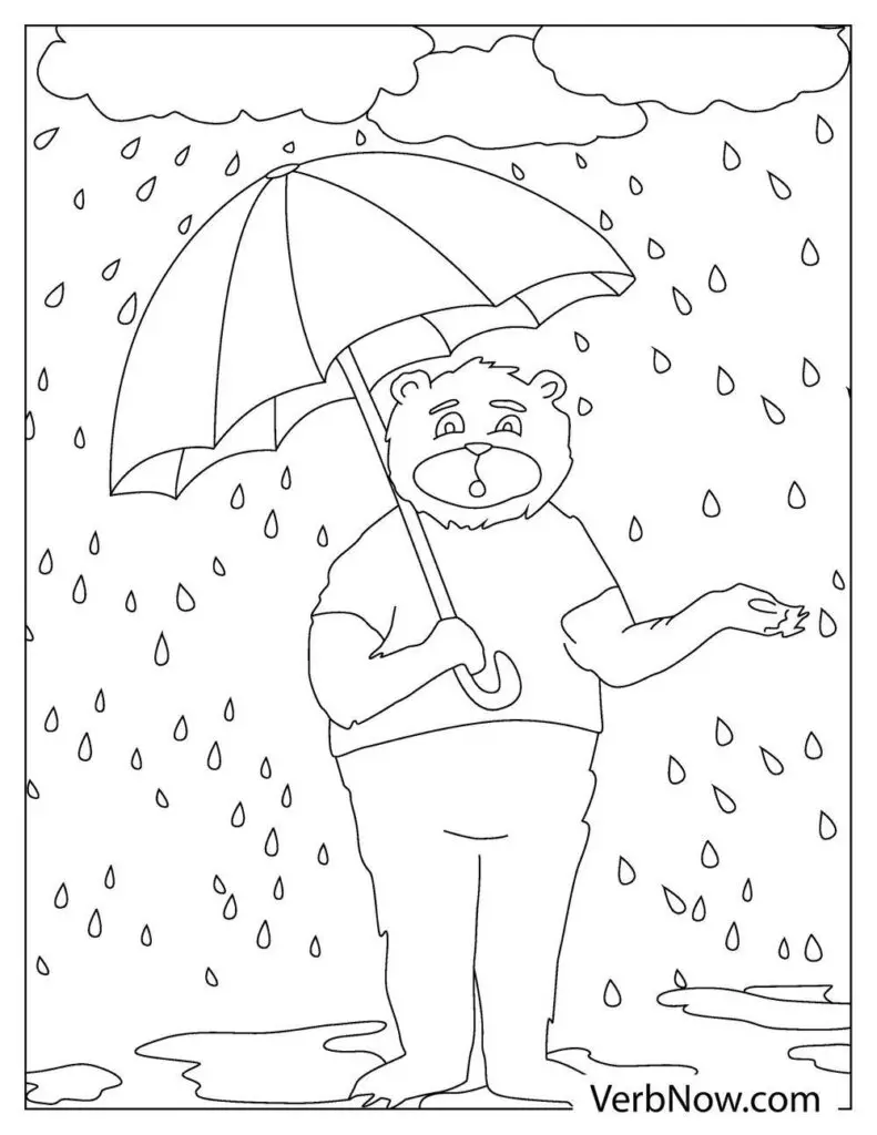 Free rain coloring pages book for download printable pdf