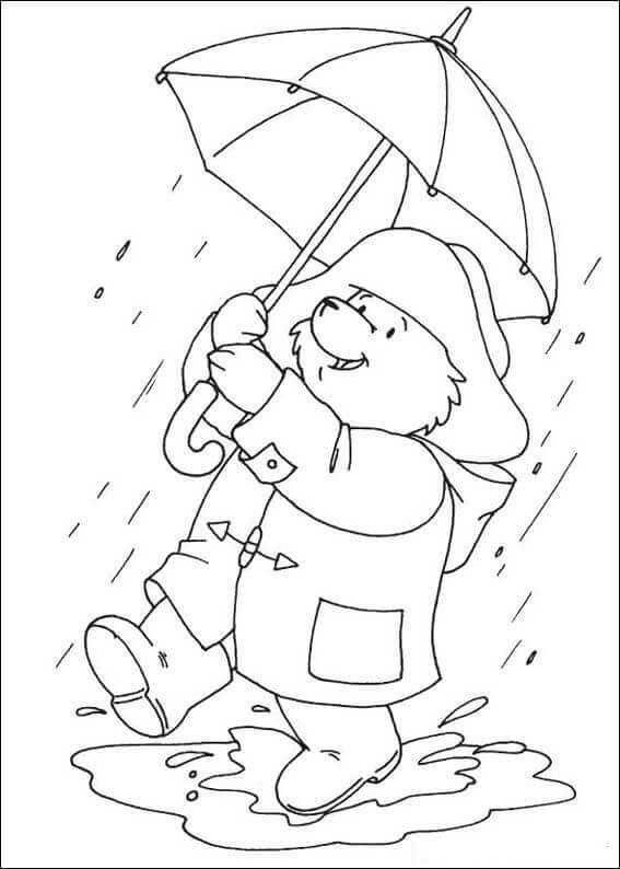 Rainy day coloring pag pdf for kids
