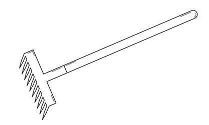 Drawing simple rake vector images over