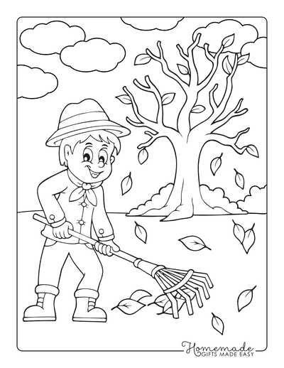 Free printable autumn fall coloring pages