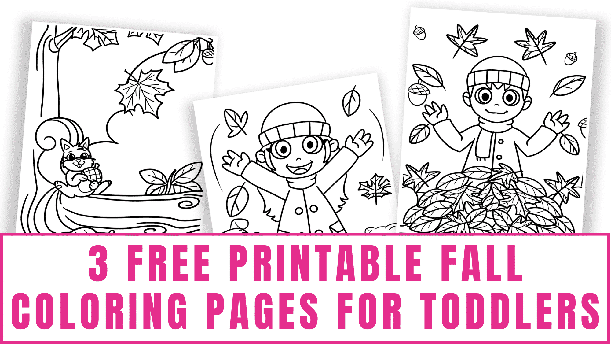 Free printable fall coloring pages for toddlers