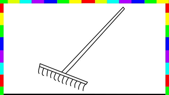 How to draw a rake easy drawings