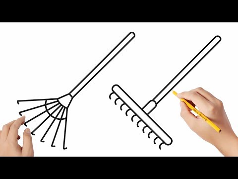 How to draw a rake easy drawings