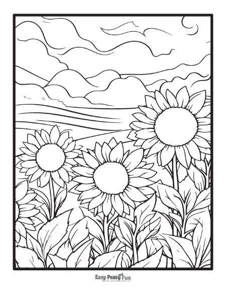 Printable sunflower coloring pages â sheets