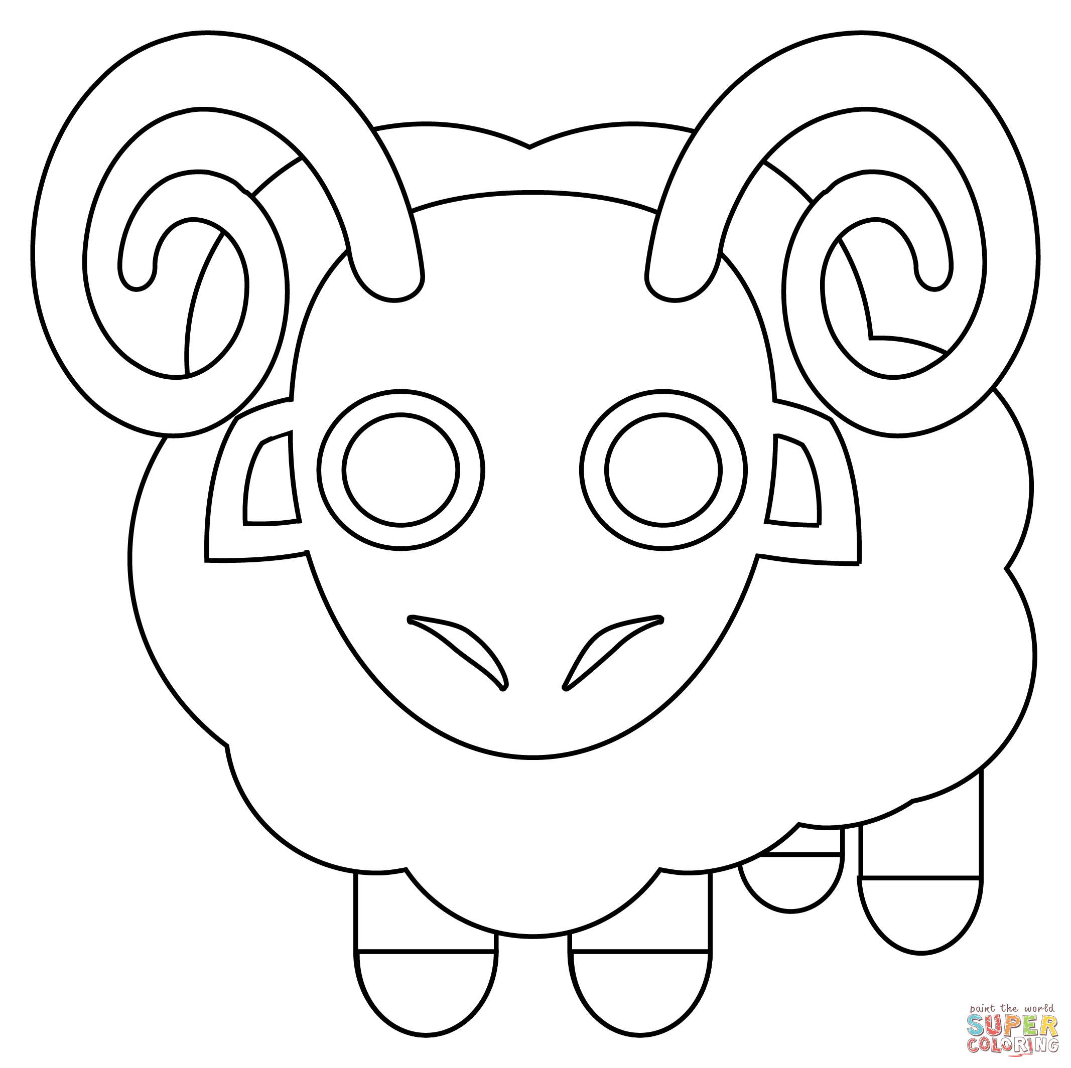 Ram coloring page free printable coloring pages