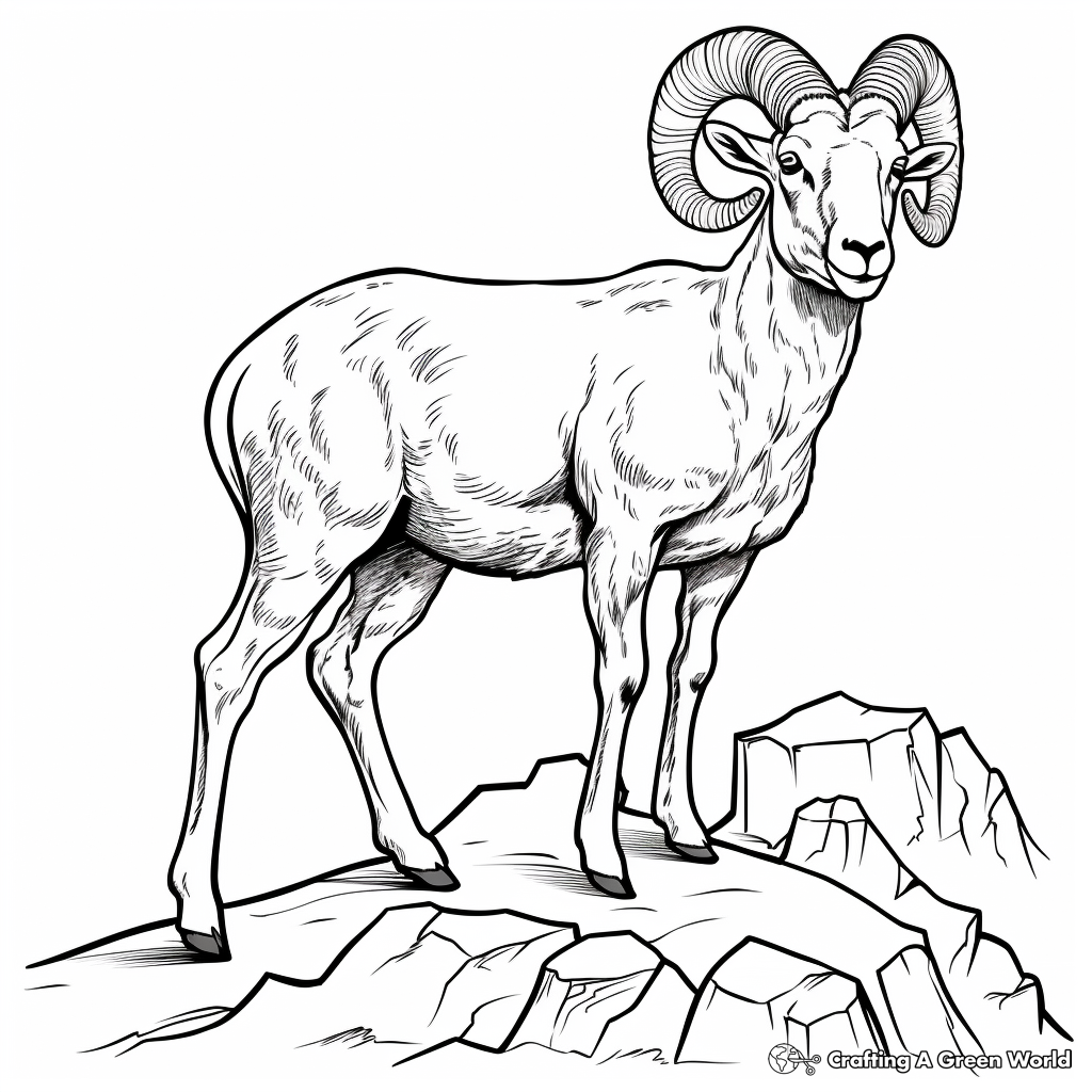 Bighorn sheep coloring pages