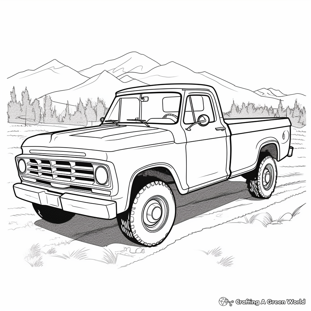 Pickup truck coloring pages