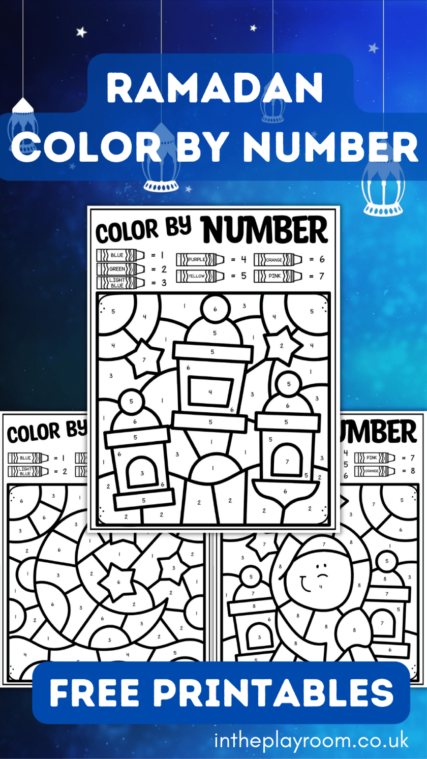 Ramadan color by number activity pages free printable ramadan activities ramadan kids islamic kids activities