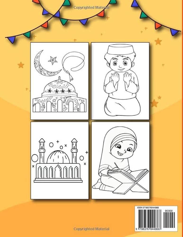 Ramadan coloring book for kids a fun and cute coloring book for muslim kids adorable islamic for boys and girls coloring pages with mosques salah prayer fasting and lots more kareem abdellah