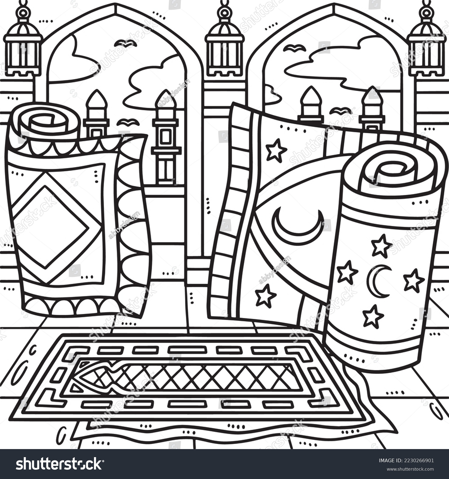 Ramadan coloring pages over royalty