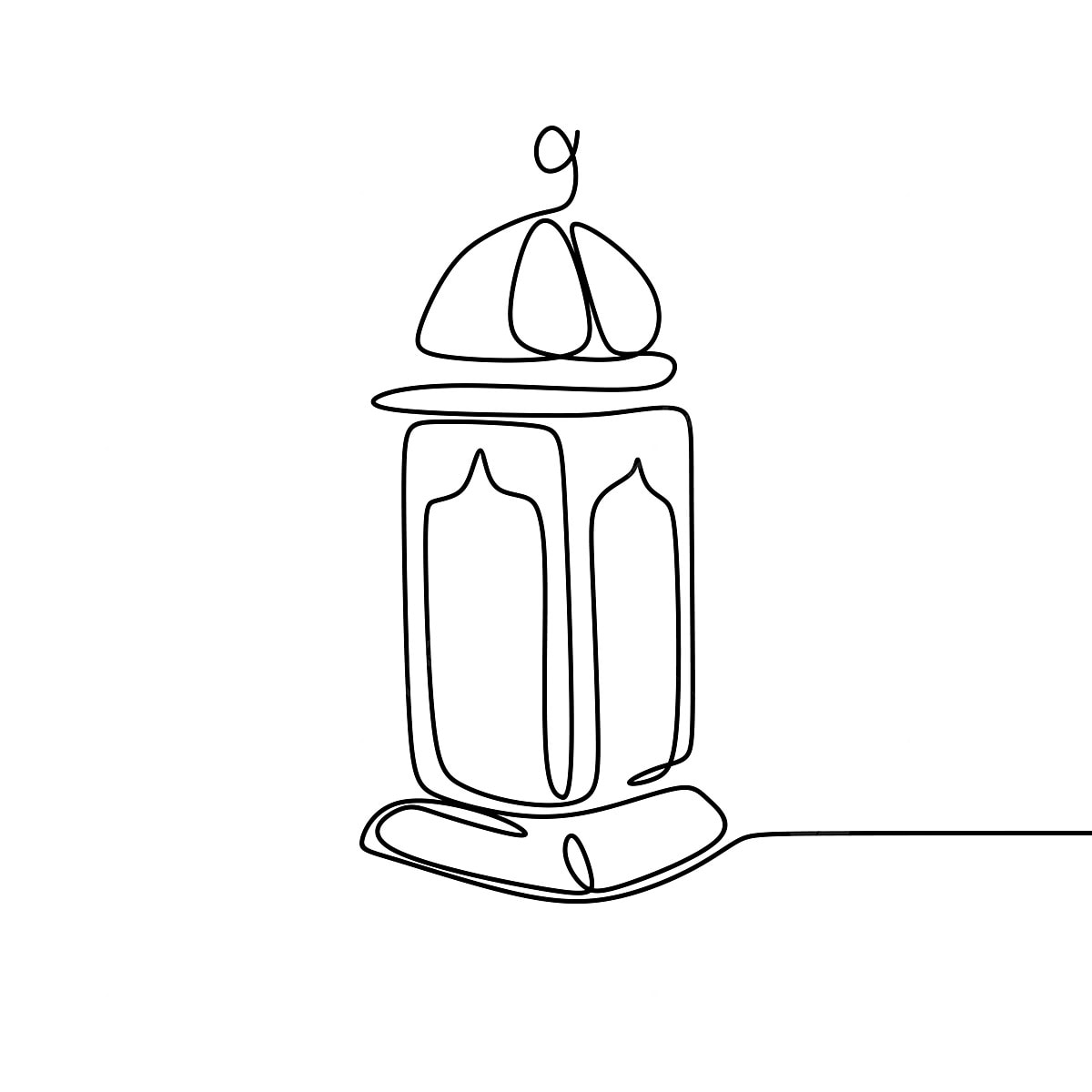 Ramadan lantern one line drawing vector illustration minimalism style wing drawing rat drawing lantern drawing png and vector with transparent background for free download