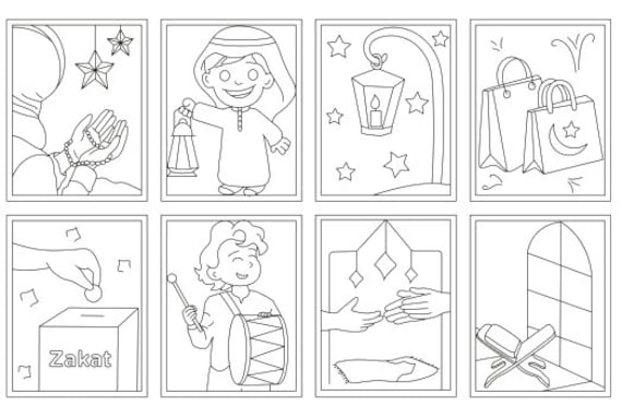 Ramadan coloring pages for kids