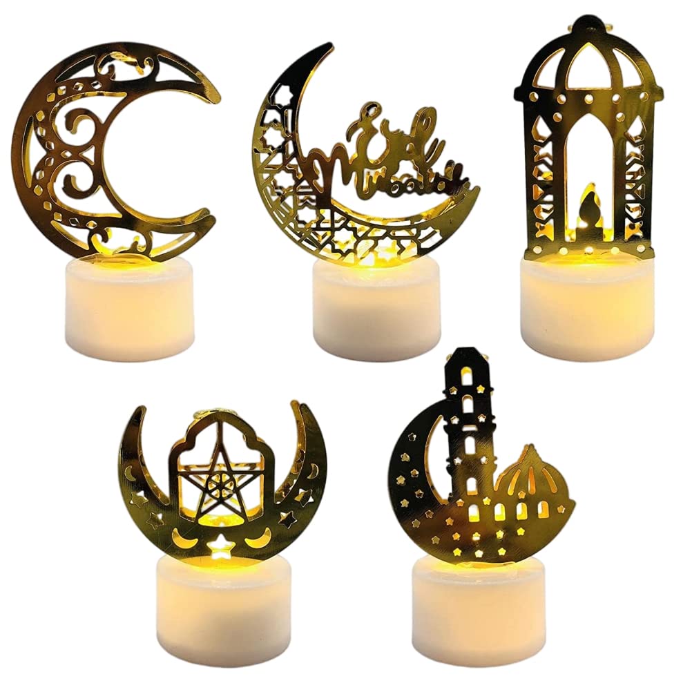 Pcs ramadan mubarak candle lanterns