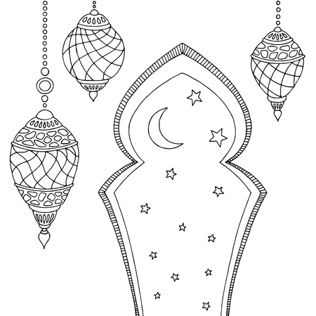 Ramadan coloring pages stock vector illustration and royalty free ramadan coloring pages clipart