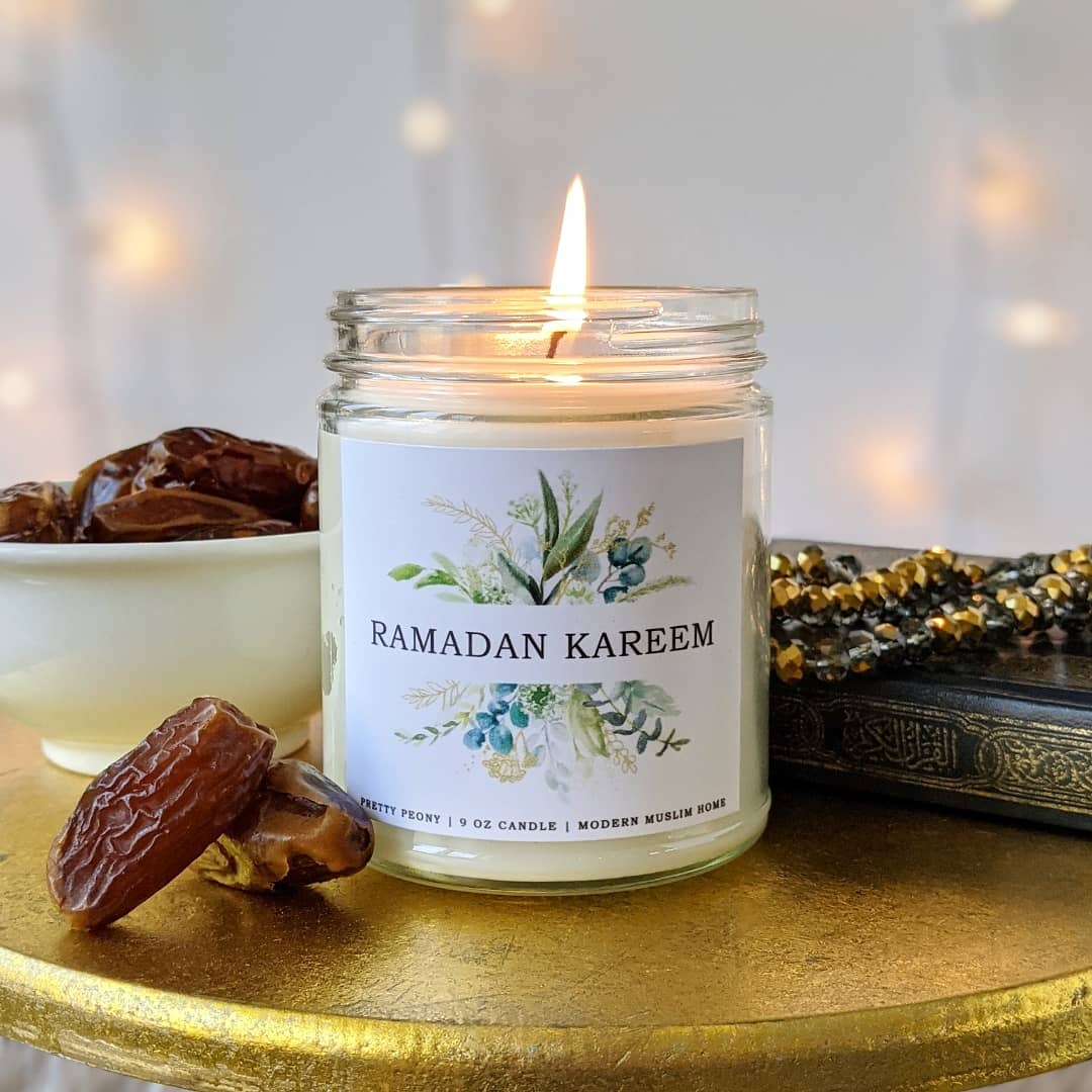 Ramadan kareem candle modern muslim home