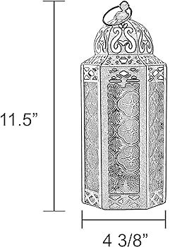 Vela lanterns gold moroccan decor candle lantern decorative candle holder lamp for ramadan indoor home decor patio weddings table or hanging blue glass medium home kitchen