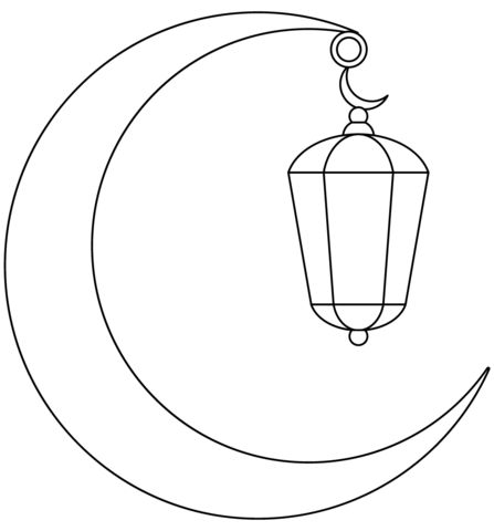 Ramadan moon coloring page free printable coloring pages