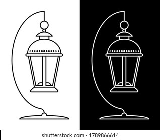 Icon street lamp candle on stand stock vector royalty free