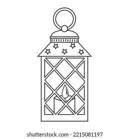 Christmas lanterns and candles vector art graphics