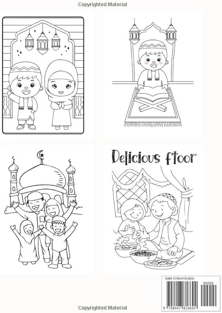 Happy ramadan coloring book for kids a fun ramadan coloring book for muslim kids coloring pages with mosques salah prayer fasting eid and lots ramadan kids book arabic