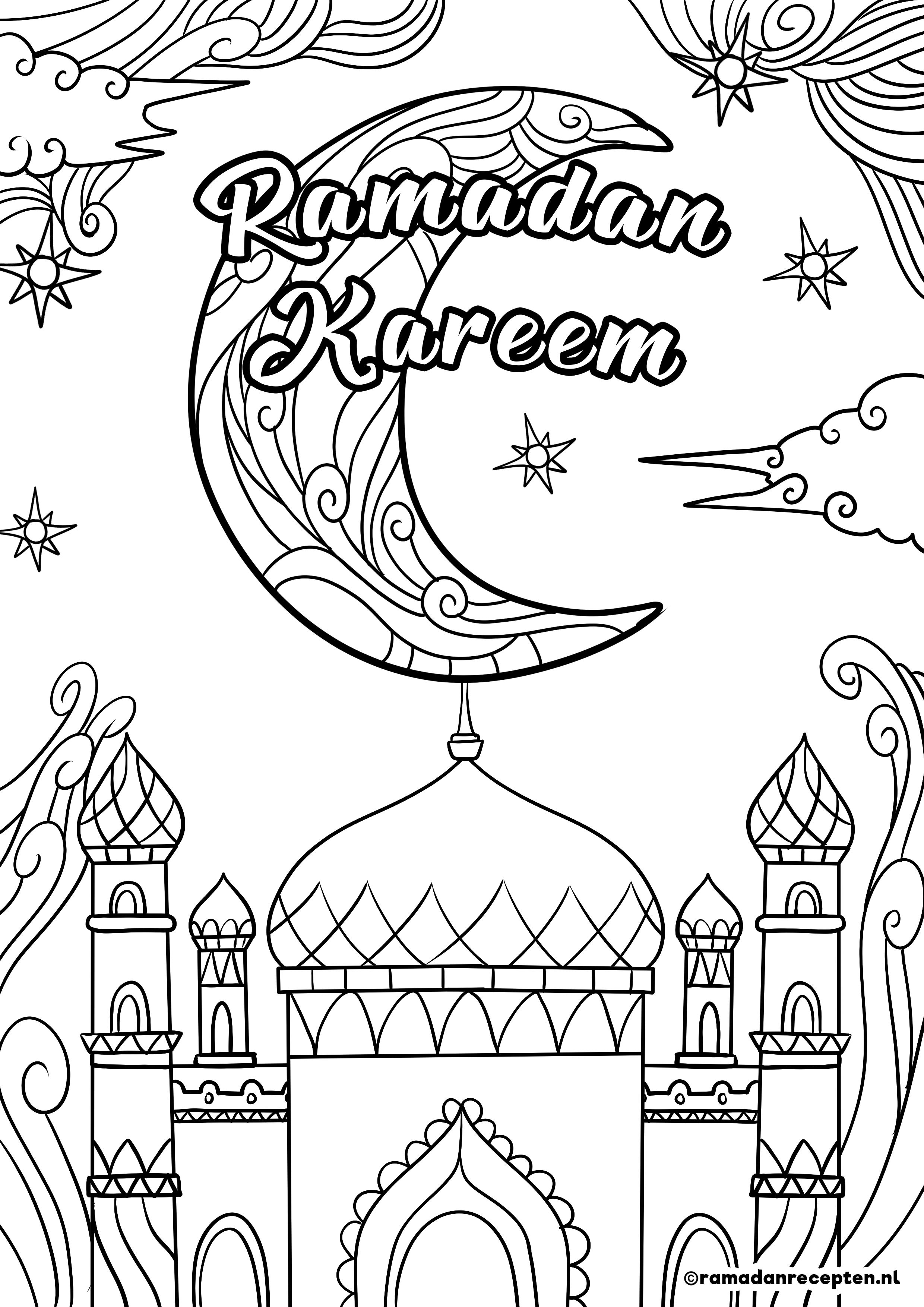 Free printable ramadan coloring sheets for kids ramadan kleurplaten voor kinderen ramadanreceptenâ ramadan knutselen kleurplaten voor kinderen ramadan