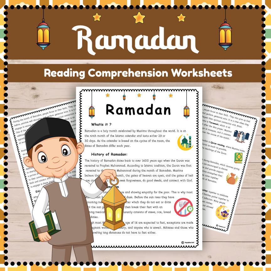 Ramadan reading prehension worksheets made by teachers