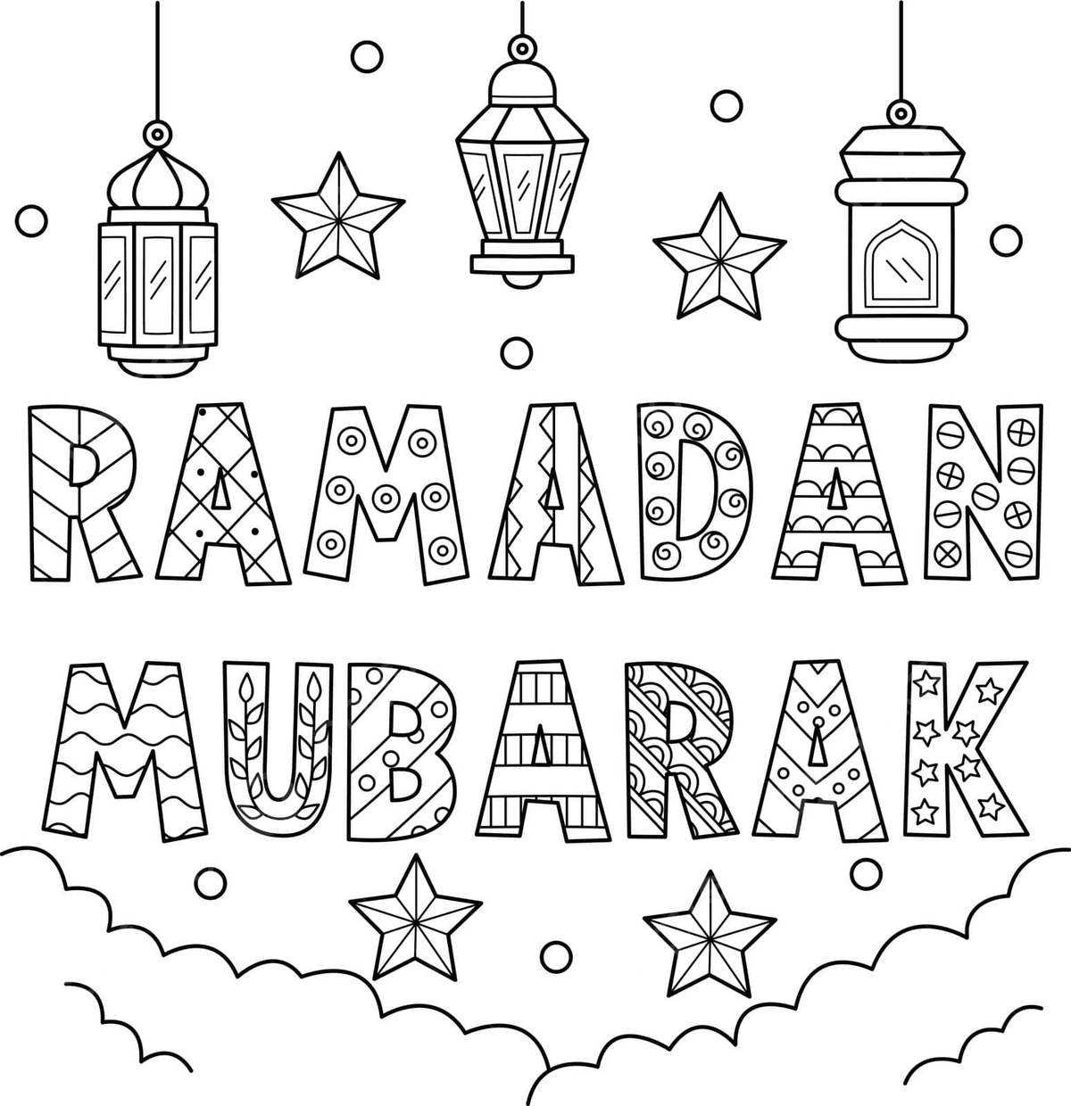 Ramadan mubarak coloring page for kids safety ramadhan page vector safety ramadhan page png and vector with transparent background for free download