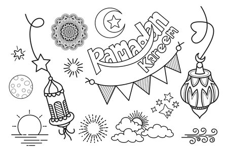 Ramadan coloring pages stock vector illustration and royalty free ramadan coloring pages clipart