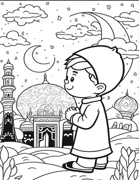 Ramadan activities coloring pages for kids by solomon to teach children