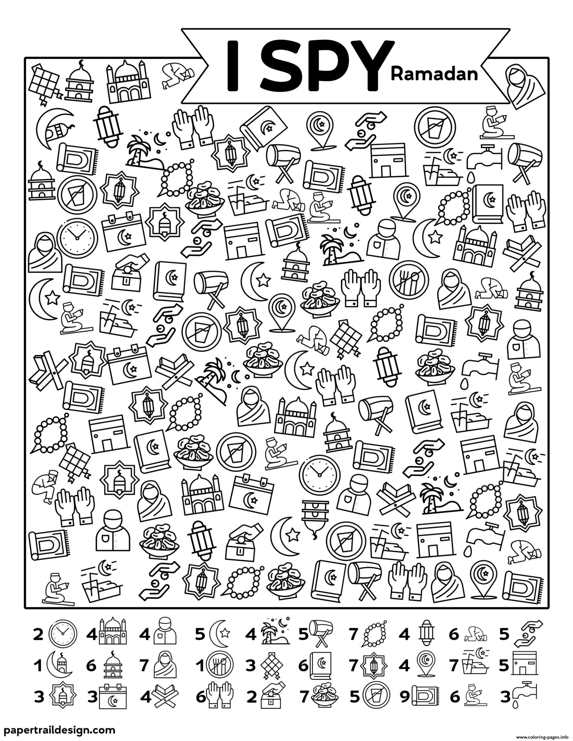 I spy ramadan coloring page printable