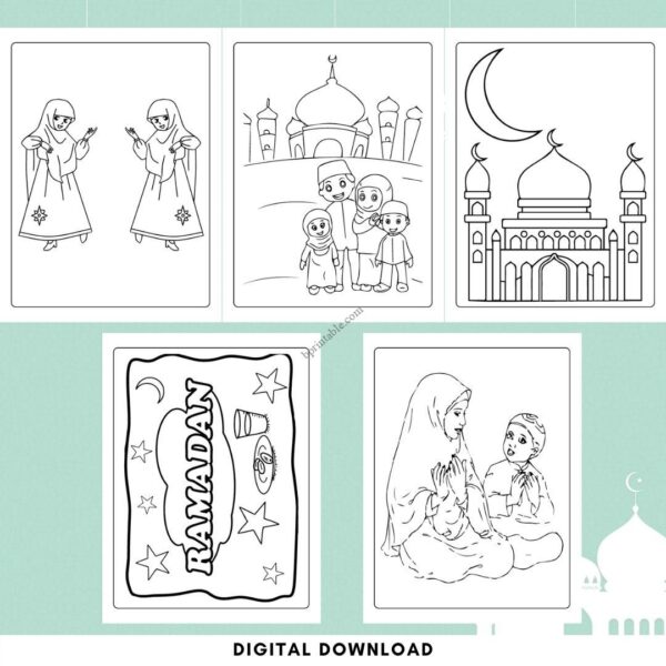 Ramadan coloring book eid activities book