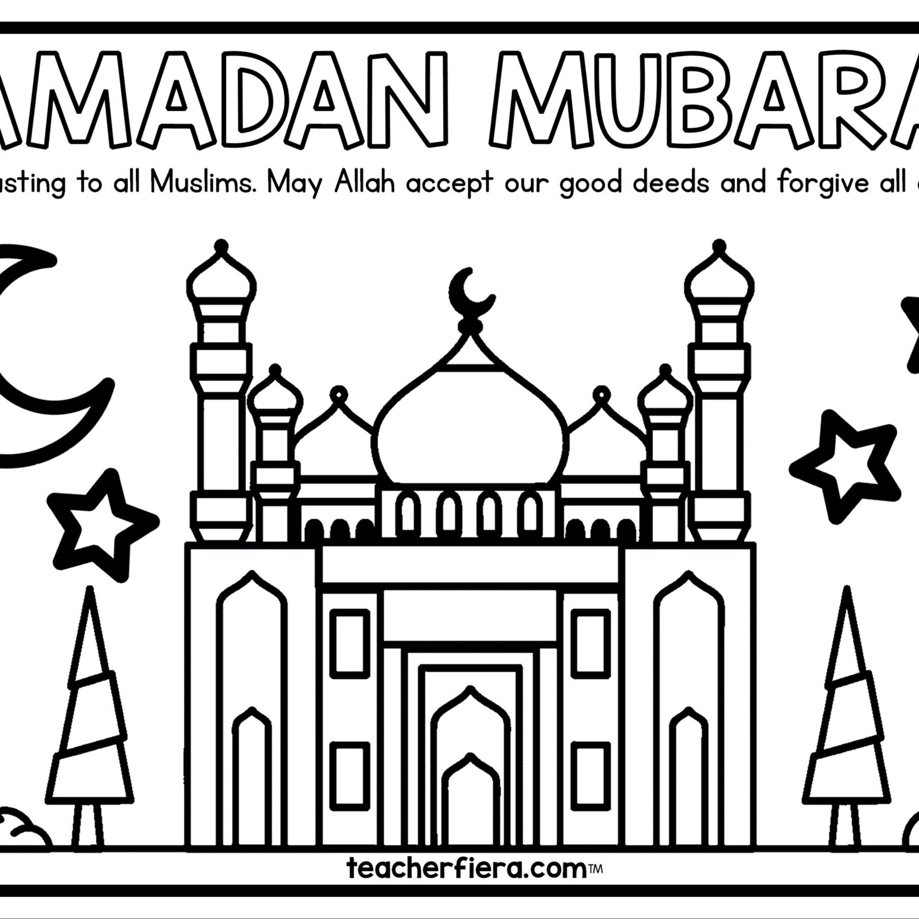 Ramadan colouring sheets â