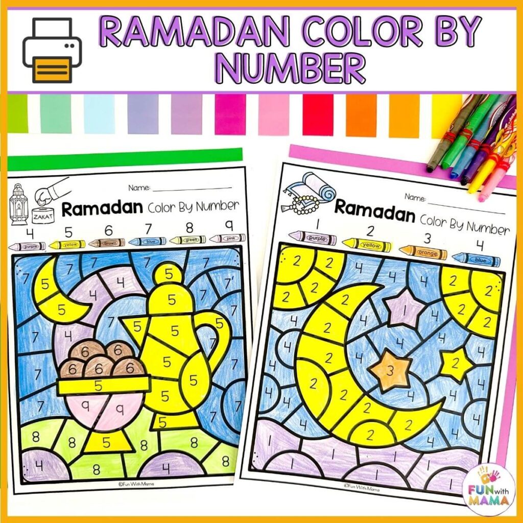 Ramadan color by number