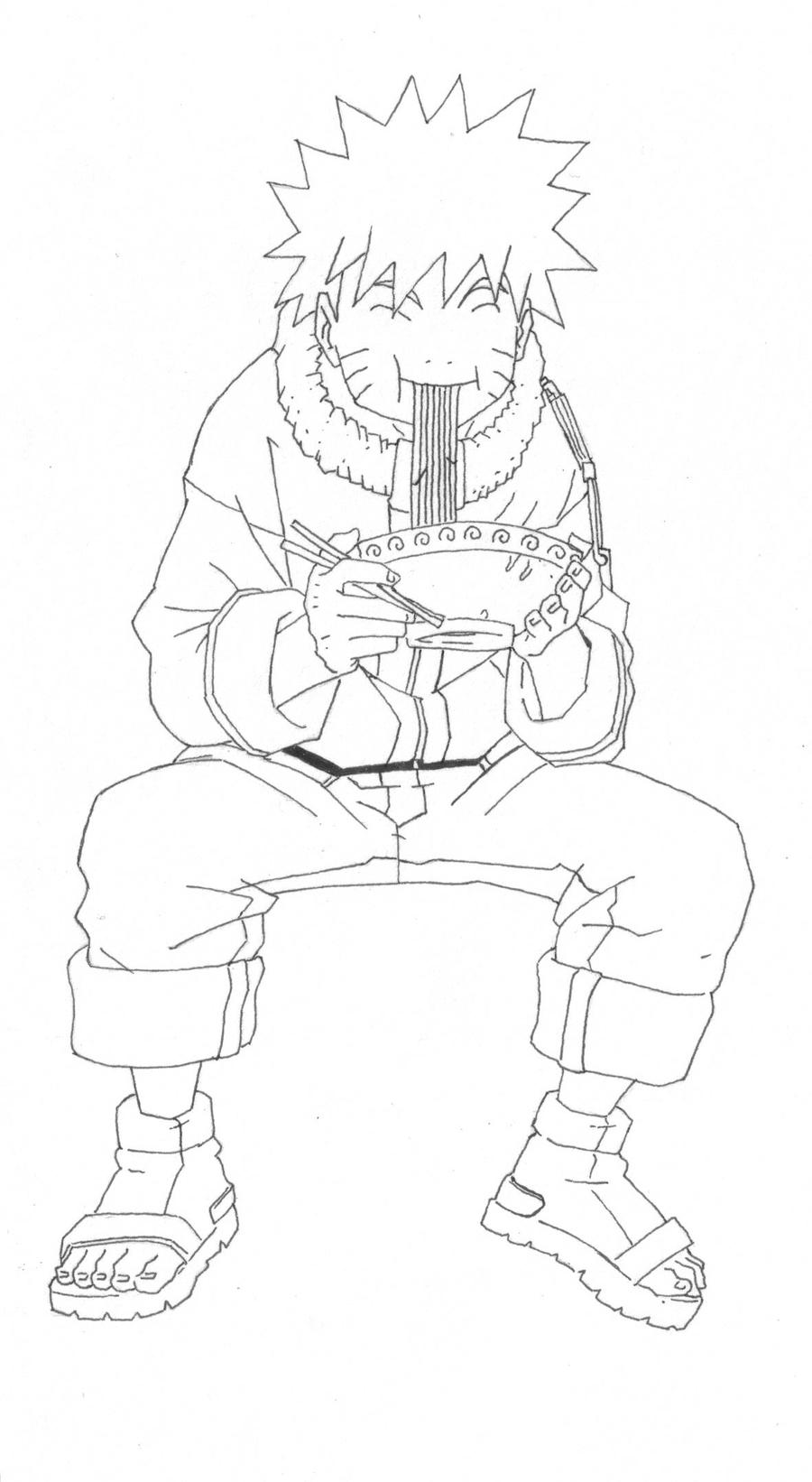 Naruto eating ramen by mylittleuchiha on