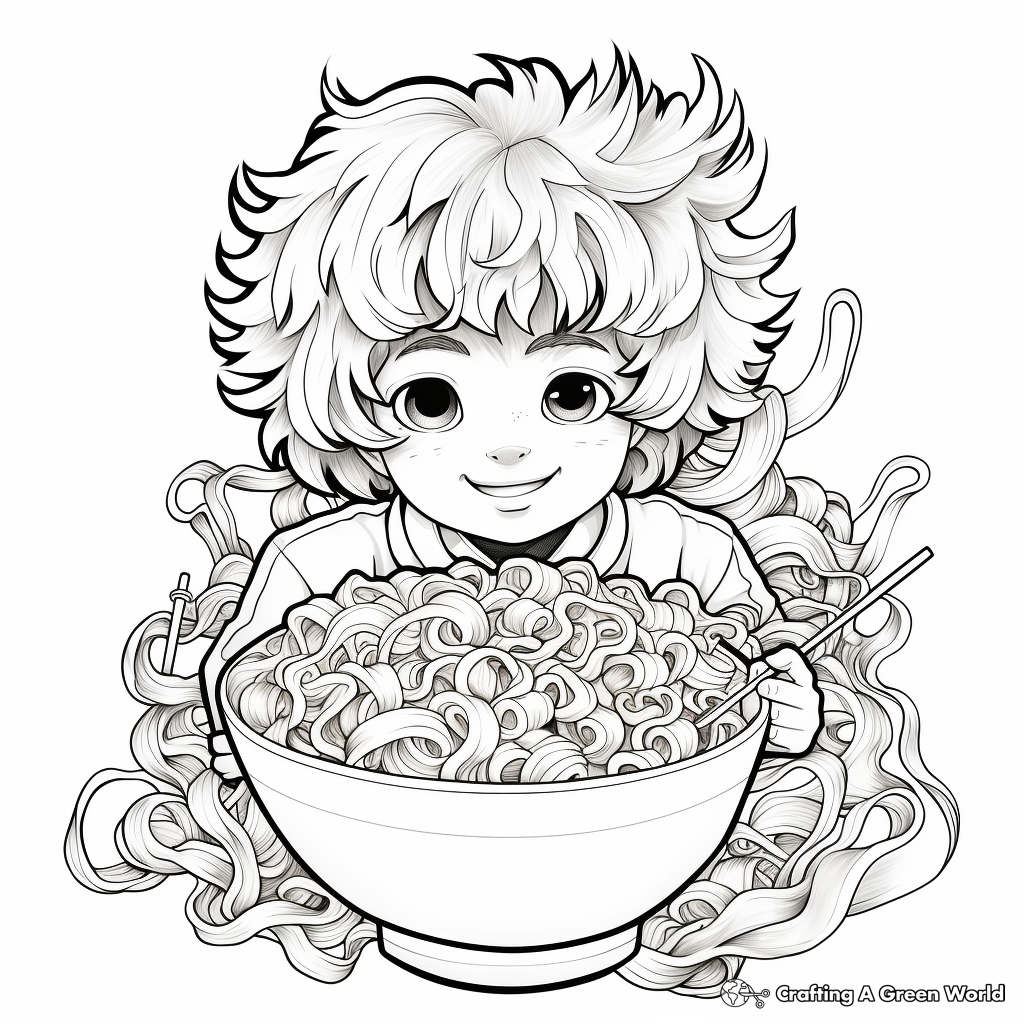 Noodle coloring pages
