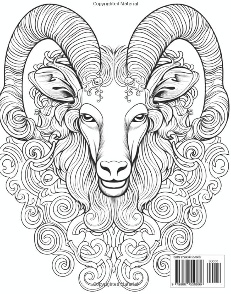 Mandala rams coloring pages for adults coloring book for adults printable stress relief anxiety relief gift color book coloring sheets coloration by i intricate mandala patterns for adults stonely