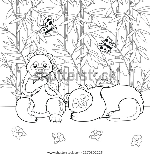 Bamboo coloring book royalty