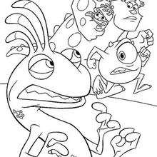 Randall on the chase coloring pages