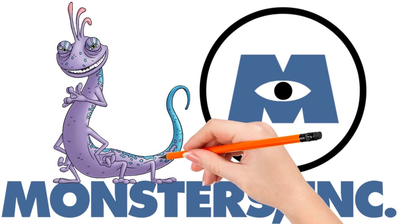 How to draw randall boggs the second best scarer fro onsters inc