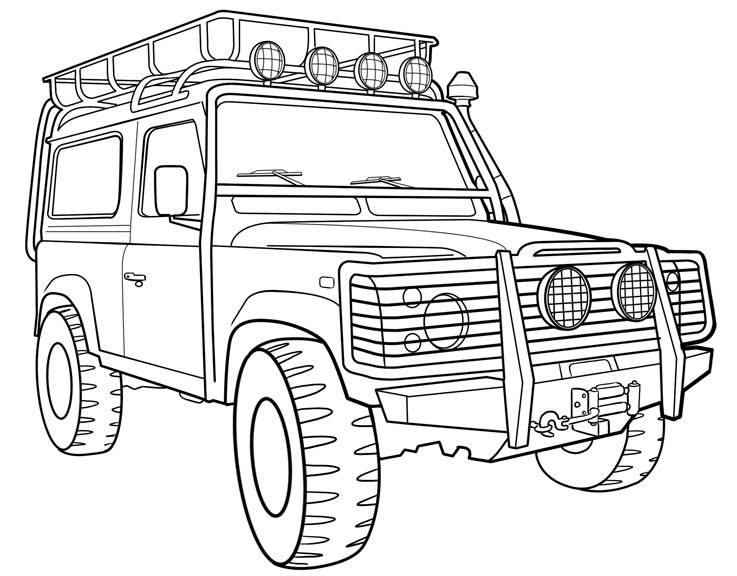 Deland rover colouring pages land rover range rover cars coloring pages