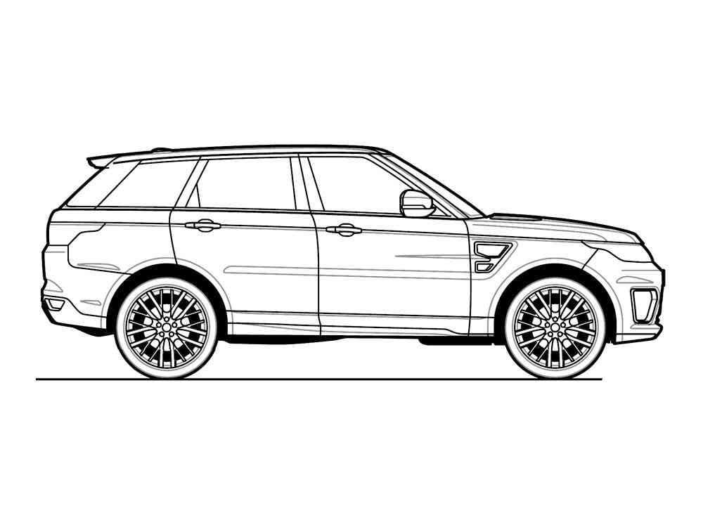 Land rover free printable coloring page