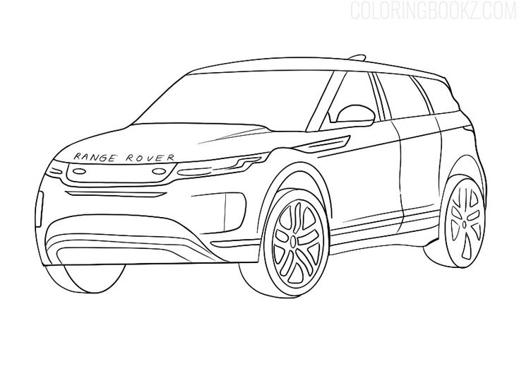 Range rover evoque coloring page
