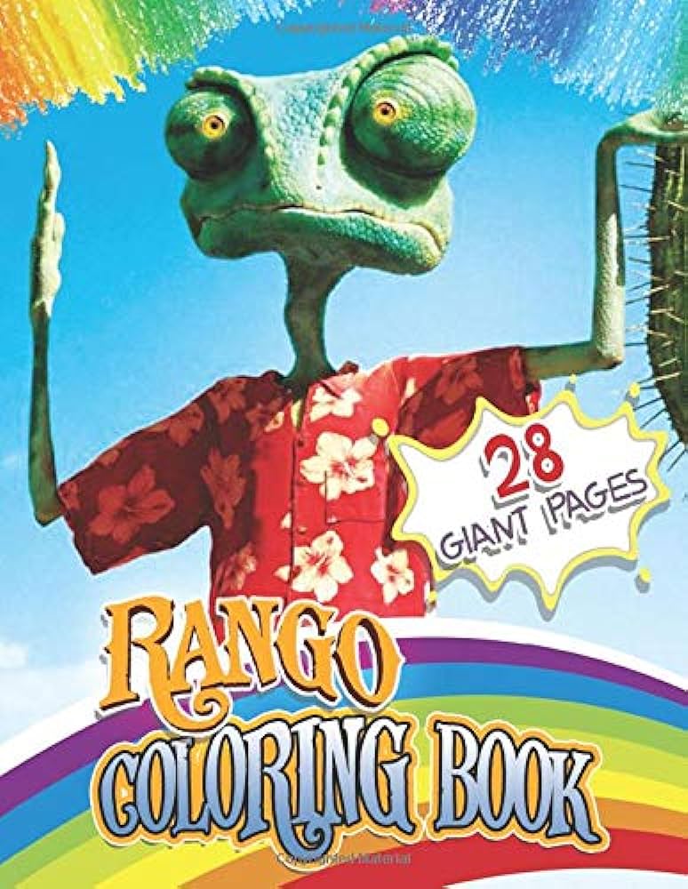 Rango coloring book great coloring book with giant pages and high quality images g jessie books