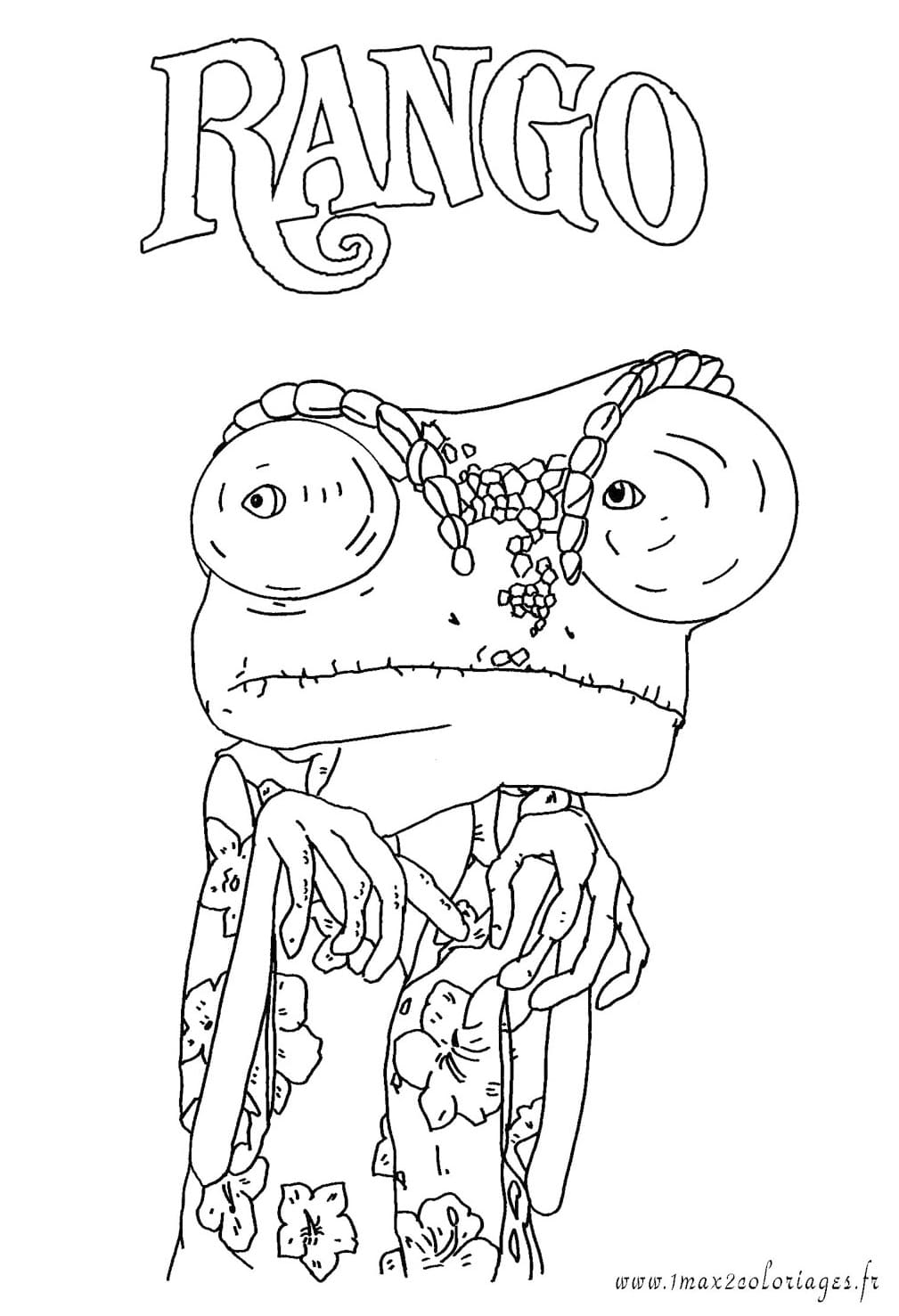 Funny rango coloring page